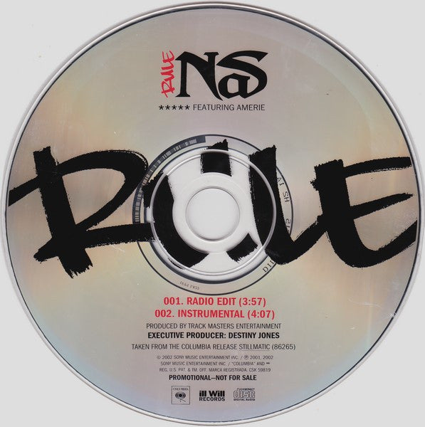 Nas Featuring Amerie : Rule (CD, Single, Promo)