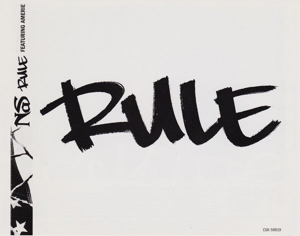 Nas Featuring Amerie : Rule (CD, Single, Promo)