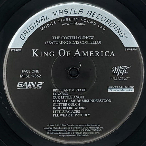 The Costello Show Featuring Elvis Costello : King Of America (LP, Album, Ltd, Num, RE, RM, Gat)