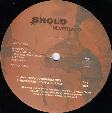 Skold : Neverland (12", Maxi, Promo)