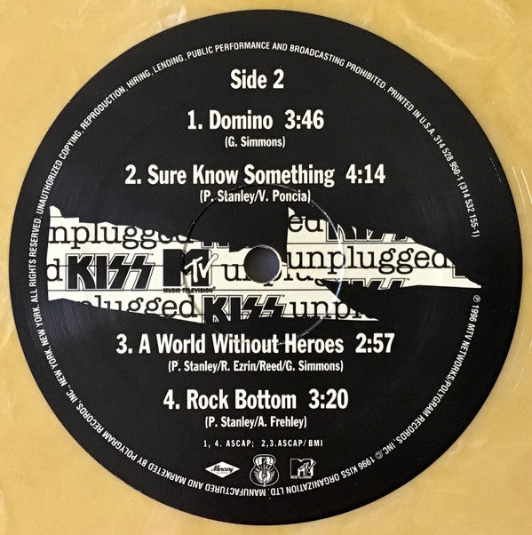 Kiss : MTV Unplugged (2xLP, Album, Ltd, Yel)