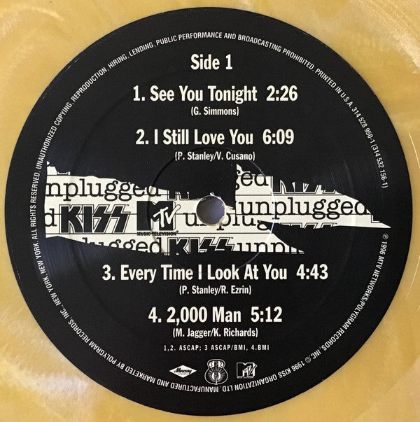 Kiss : MTV Unplugged (2xLP, Album, Ltd, Yel)