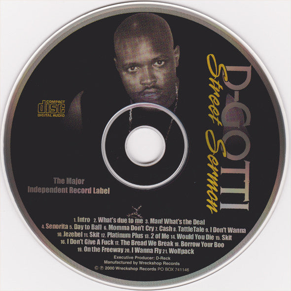 D-Gotti* aka Sonny BoBo : Street Sermon (CD, Album)