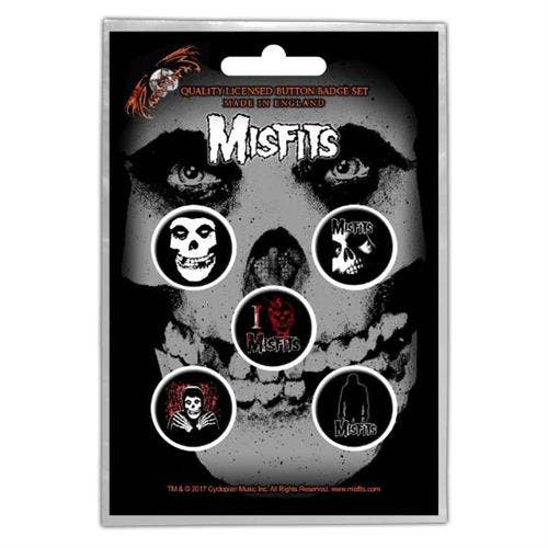 Misfits Skull Button Set (pack of 5)