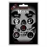 Misfits Skull Button Set (pack of 5)