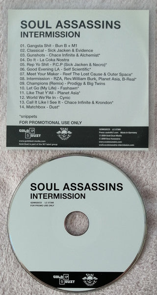 DJ Muggs Presents Soul Assassins* : Intermission (CD, Album, Promo, Smplr)