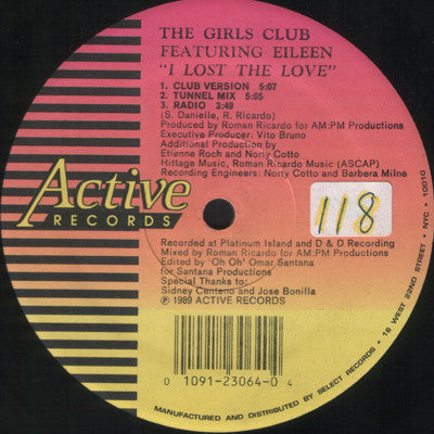 The Girls Club Featuring Eileen* : I Lost The Love (12")
