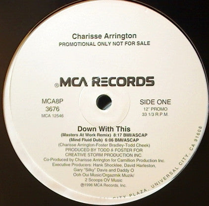 Charisse Arrington : Down With This (12", Promo)