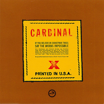 Cardinal (2) : If You Believe In Christmas Trees (7", Single)