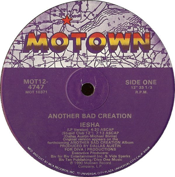 Another Bad Creation : Iesha (12", Single)