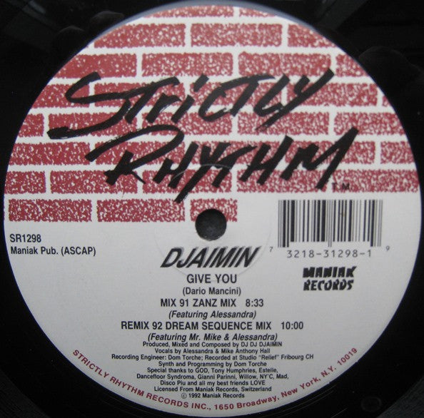 Djaimin : Give You (12")