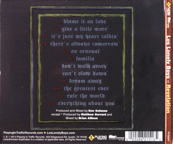 Los Lonely Boys : Revelation (CD, Album)