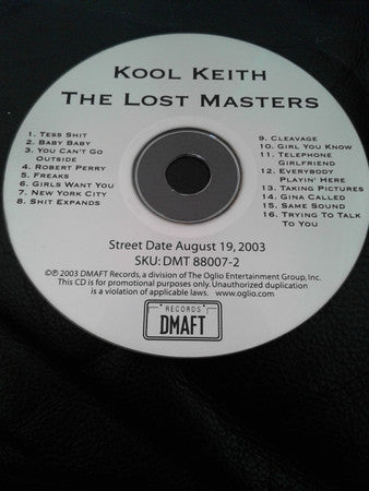 Kool Keith : The Lost Masters (CD, Album, Promo)