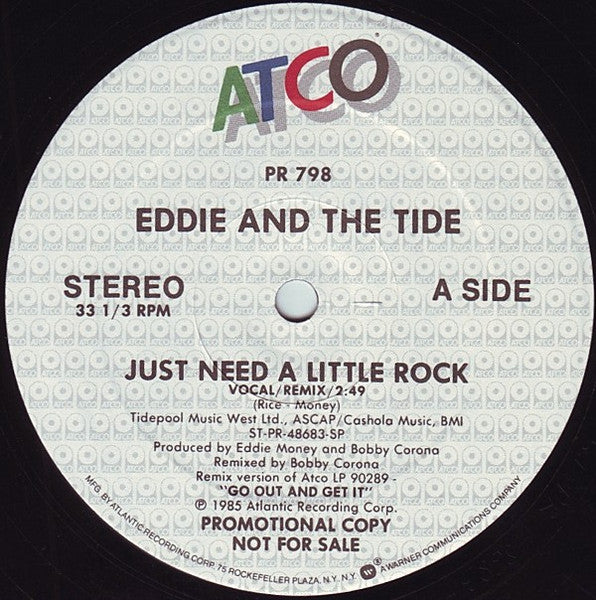 Eddie And The Tide : Just Need A LIttle Rock (12", Single, Promo)
