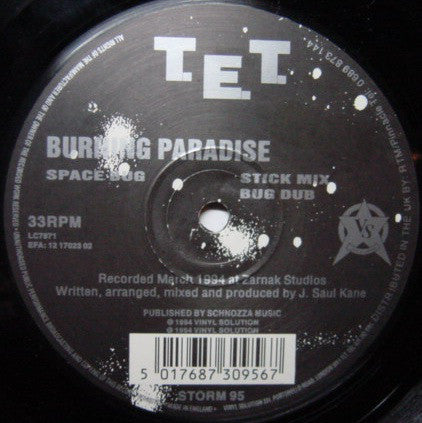 T.E.T. : Burning Paradise (12")