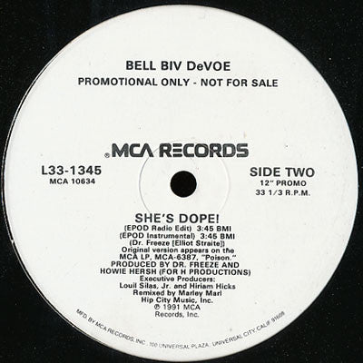 Bell Biv Devoe : She's Dope! (12", Promo, Glo)
