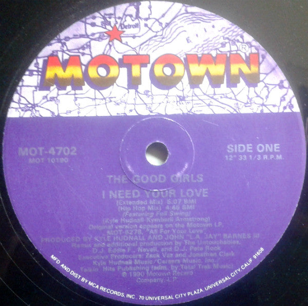 The Good Girls : I Need Your Love (12")