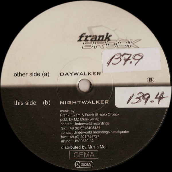 Frank Brook : Daywalker / Nightwalker (12")