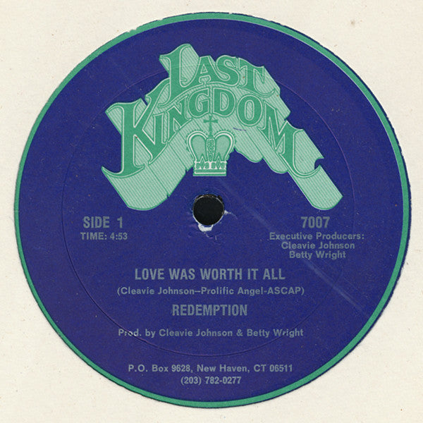 Redemption (12) : Love Was Worth It All (12", Single)