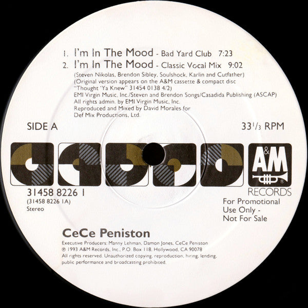 Ce Ce Peniston : I'm In The Mood (2x12", Single, Promo)