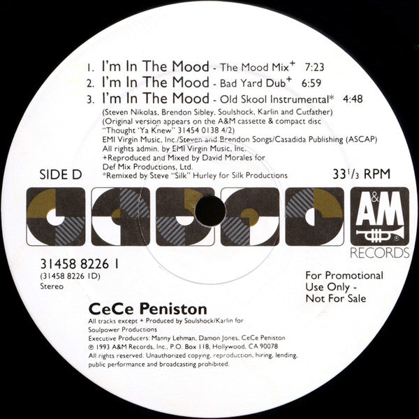 Ce Ce Peniston : I'm In The Mood (2x12", Single, Promo)