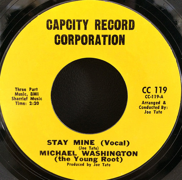 Michael Washington (2) : Stay Mine (7", Styrene)