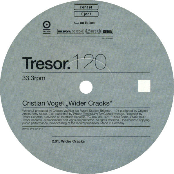Cristian Vogel : General Arrepientase (12")