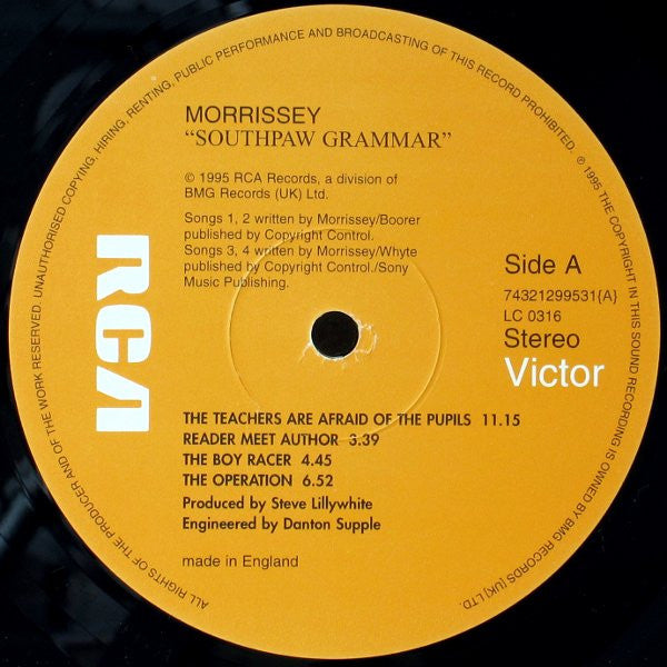 Morrissey : Southpaw Grammar (LP, Album, Ltd)