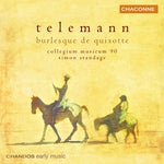 the album cover for Simon Standage - Concertos / Burlesque de Quixote Overture G Major