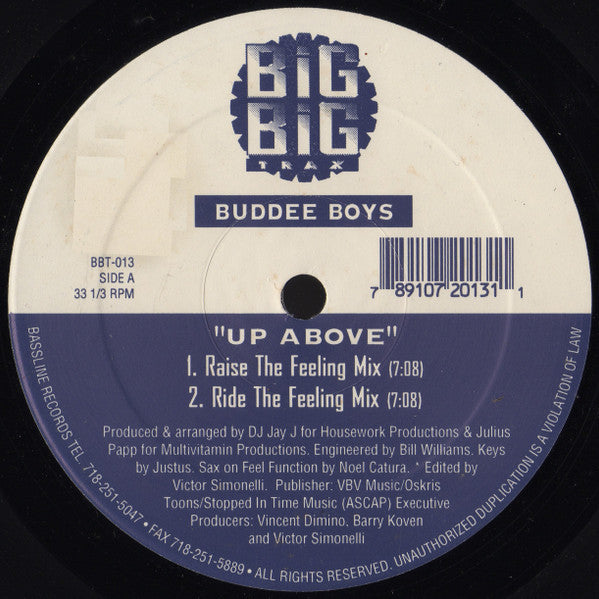 Buddee Boys : Up Above / Feel Function (2x12")
