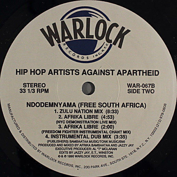 Hip-Hop Against Apartheid : Ndodemnyama (Free South Africa) (12")