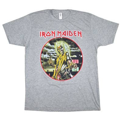 Iron Maiden Gray Killers Tee (Light Heather Gray) T-shirt