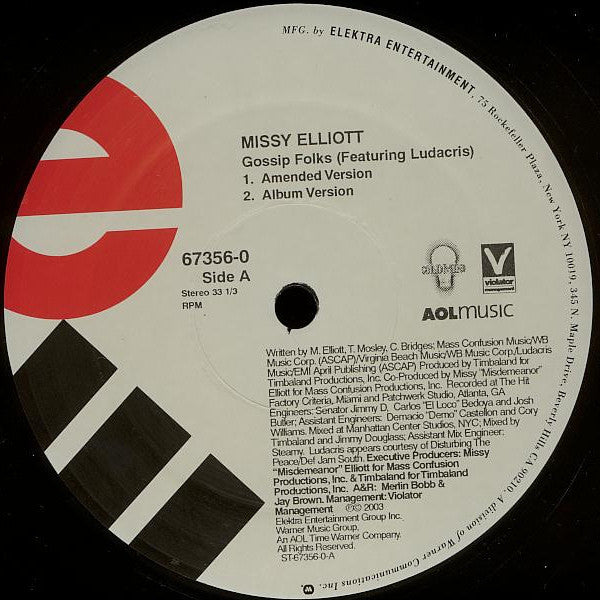 Missy Elliott Featuring Ludacris : Gossip Folks (12")