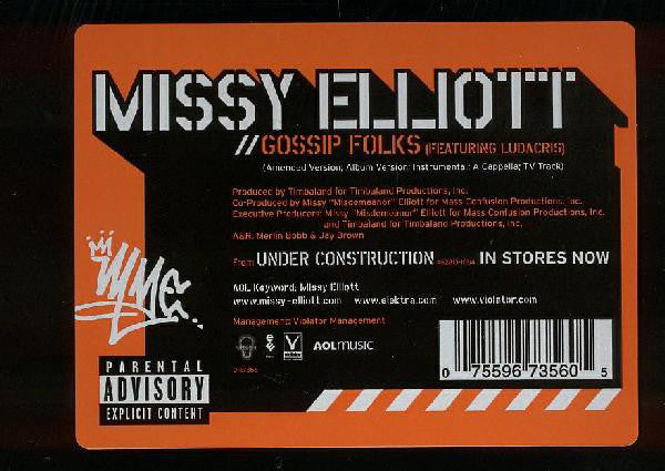 Missy Elliott Featuring Ludacris : Gossip Folks (12")