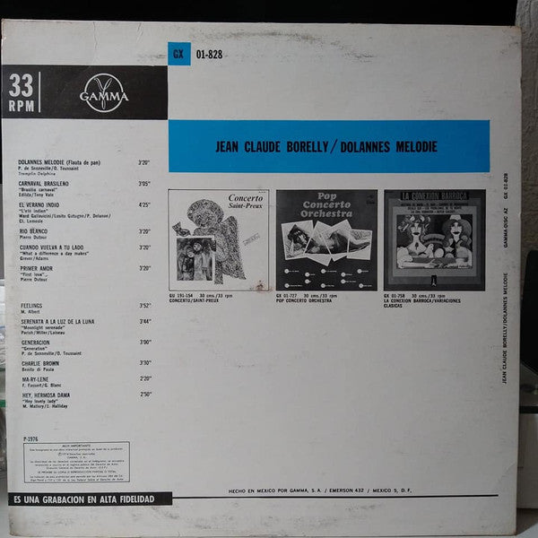 Jean-Claude Borelly : Dolannes Melodie (Flauta De Pan) (LP, Album)