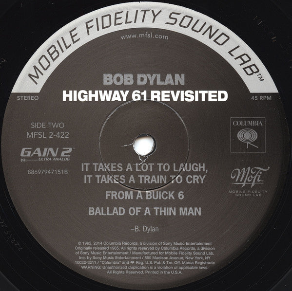 Bob Dylan : Highway 61 Revisited (2x12", Album, Ltd, Num, RE, RM, 180)
