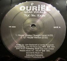 Ouriel : Did You Know (12")