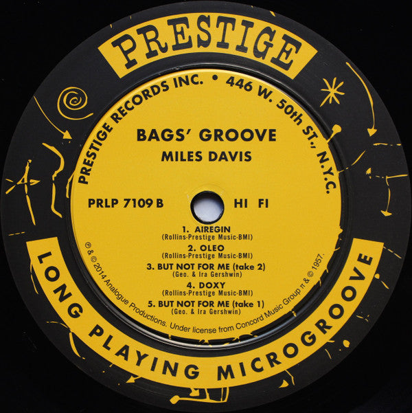 Miles Davis : Bags Groove (LP, Album, Mono, Ltd, RE, 200)