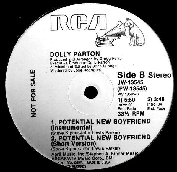 Dolly Parton : Potential New Boyfriend (12", Promo)