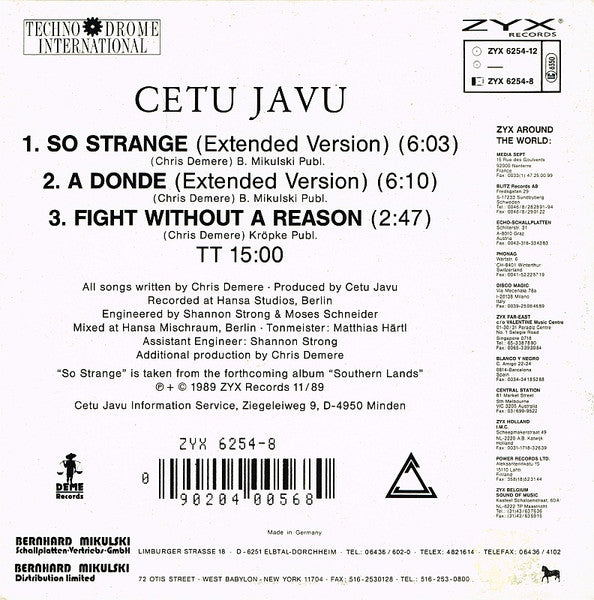 Cetu Javu : So Strange (CD, Maxi)