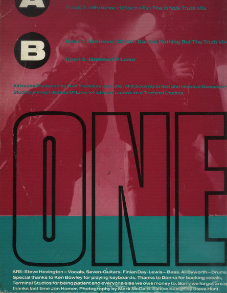 One (18) : I Believe (12", Single)