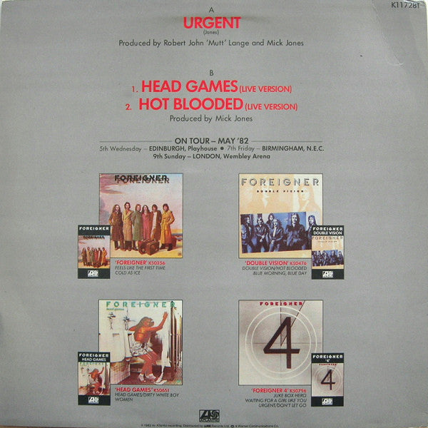 Foreigner : Urgent (12")