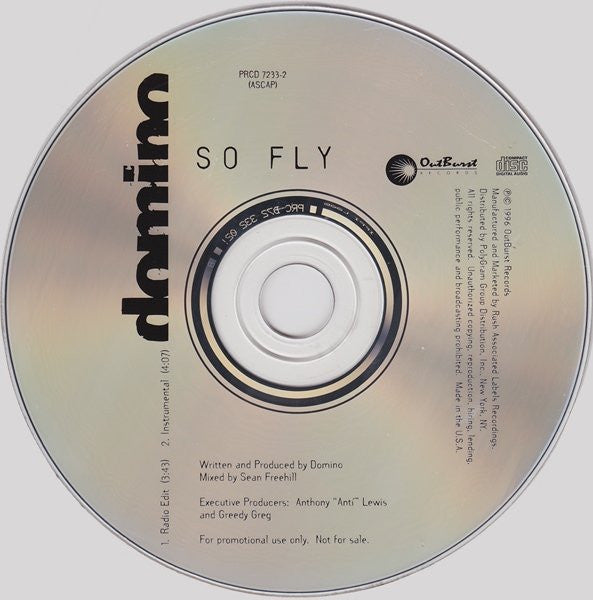 Domino : So Fly (CD, Single, Promo)