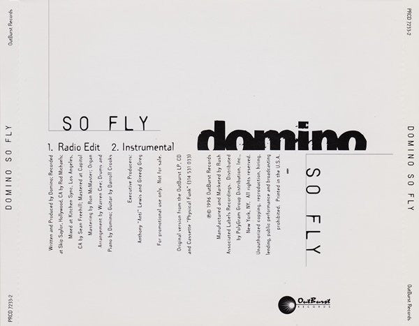 Domino : So Fly (CD, Single, Promo)