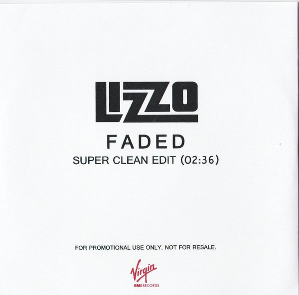 Lizzo : Faded (CDr, Single, Promo)