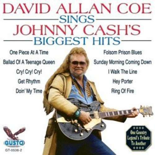 the album cover for David Coe Allan - Sings Johnny Cash's Biggest Hits