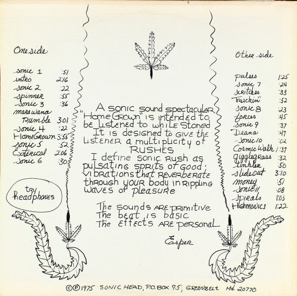 Esper : Home Grown: Sounds Of Rush (LP, Album)