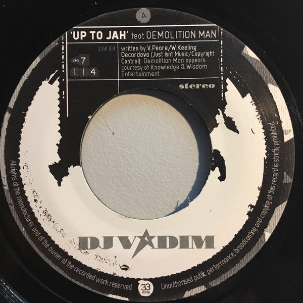 DJ Vadim : Up To Jah / Leaches (7", Ltd, Promo)