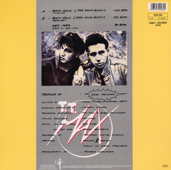 T.T. Max : Body Rock (Max Your Body) (12", Maxi)