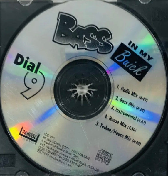Dial 9 : Bass In My Buick (CD, Single, Promo)
